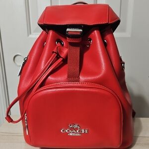 Coach EUC Pace Red Leather Mini Backpack, Unbranded Cherry Charm